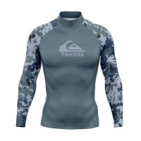 Surfing Diving Rash Guard T-Shirts Men Long Sleeve Swimming Floatsuit Tops Tight Gym Traing Boxing Sun Protection Running Wear