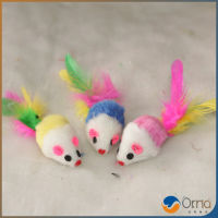 Orna หนูจิ๋วของเล่นน้องแมว คละสี อุปกรณ์เสริมสำหรับสัตว์เลี้ยง Cat toy มีสินค้าพร้อมส่ง