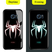 UCUCเคสใส่เคสมือถือ เคสโทรศัพท์ เคสSamsung Galaxy S7กรณีSamsung S7 Flat Luminous Marvel SuperheroกัปตันอเมริกาไอรอนแมนกรณีGlow In Darkกระจกเทมเปอร์ฝาครอบด้านหลัง