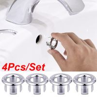 4PCS Wash Basin Overflow Rings Faucet Sink Overflow Cover Kitchen Bathroom Basin Trim Bath Sink Round Hole Hollow Overflow Caps