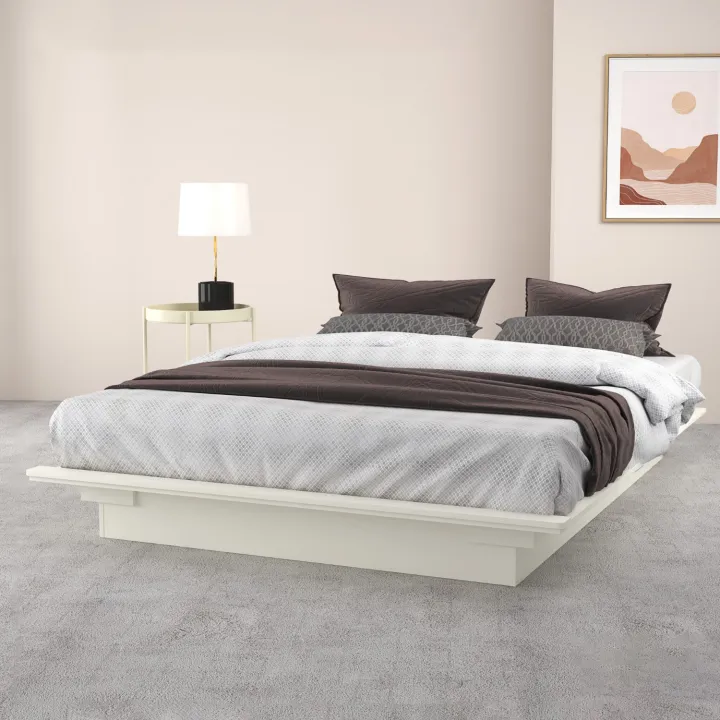 Sierra Collection Queen Bed Japanese Zen Platform Bed Katil Queen 5 Colors Lazada