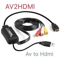 RCA to HDMI Converter AV to HDMI Adapter RCA to HDMI Cable For PC Laptop Xbox PS3 PS4 TV STB VHS VCR Camera DVD Etc