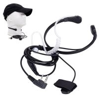 2023 Throat Mic Earpiece Headset Finger PTT Radio Transceiver For Baofeng UV5R 888s Two Walkie Talkie For KENWOOD NX220/NX320