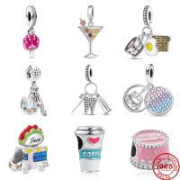 2023 New Fashion Silver 925 Taco Truck  Cake Cup Charm Bead Pendant Fit Original Pandora Bracelets DIY Fine Sterling For Woman