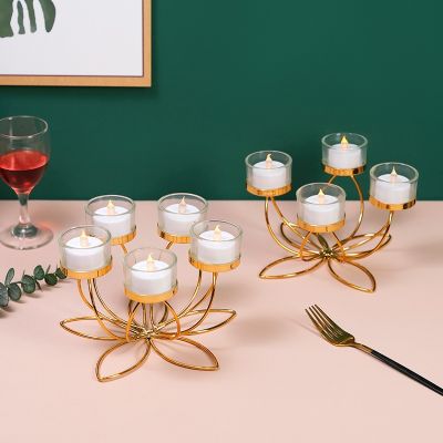 Retro Style Bedroom Candle Holder Home Decor Iron Candlestick Romantic Candlelight Dinner Props Modern Table Decoration