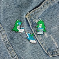 【CW】 animal crocodile Enamel Pin Alligator mobile books Brooches Cartoon alligator badge Lapel Pins