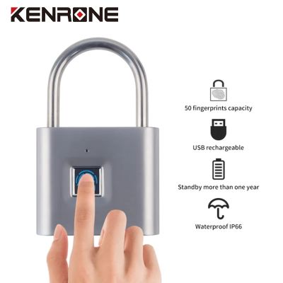 【YF】 Fingerprint Padlock IP66 Usb Rechargeable Anti-theft Luggage Locks Smart Electronic Door Lock Keyless Unlock Security Protection
