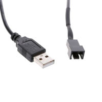 Che Black USB 2.0A MALE TO 4-Pin Connector ADAPTER CABLE สำหรับพัดลม PC 5V