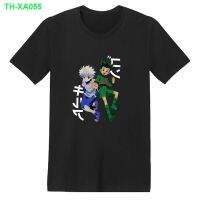 เสื้อยืดชายฮันเตอร์เต็มเวลาญี่ปุ่น HUNTER x การ์ตูนลำลองคู่รักแขนสั้น