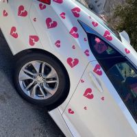 Broken Heart Car Stickers A Set of 24 Auto Decals Apply to Car Window Door Bumper Waterproof Decor Accessories JDM Stickers