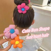 Children Hair Claw Cute Big Flower Bun Shape Hairpin Girls Hair Clips Women Headdress Hair Accessories 2023 Summer Fashion