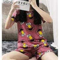 【READY STOCK】ST101 New Summer Leisure Suit Fashion Loose Show Thin Shorts Running Casual Houe Wear Baju Tidur Kain Licin