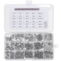 480PCS Set 304 Stainless Steel Round Head Cross Pan Head Machine Screw M2M2.5M3 GB818