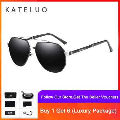 Kateluo คลาสสิกบุรุษทหารแว่นกันแดดที่มีคุณภาพ HD P olarized UV400 ชายอาทิตย์แว่นตาสำหรับผู้ชายอุปกรณ์แว่นตา 6603
