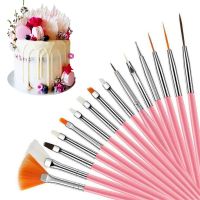 15pcs Fondant Cake Painting Brush Icing Pastry Brushes Cake Decorating Tools Baking Accessories 8pcs Fondant Cake Carving Pen