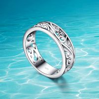 Ethnic style 925 sterling silver ring for women men carved pattern design couples rings popular jewelry Birthday party gift