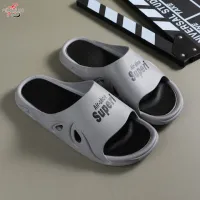 QiaoYiLuo Slippers, fashion, thick-soled beach shoes, simple couple sandals, English slippers