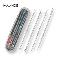 【cw】 MAANGE 4Pc/Set Blackhead Removal Acne Blemish Pimple Extractor Remover Needles Face Cleaning