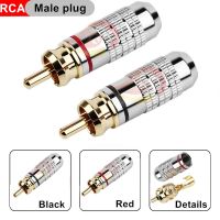 【cw】 4/10pcs RCA Male Connector Non Solder plug Adapter for Audio Cable Plug Video CCTV camera Solder-Free high quantity