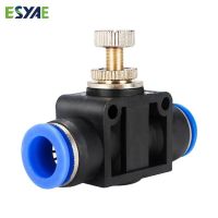 ☸ Pneumatics Air Throttle Valve Speed Control Quick Hose Tube Water Fitting Connector Pneumatic Fittings Adjust 4mm 6mm 8mm 10mm