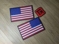 อาร์ม ธงชาติอเมริกา USA 1 ชุด 2 ชิ้น แบบกลับด้าน พิมพ์กันน้ำ ขนาด 5*8 cm.