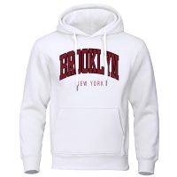 New York Brooklyn Hip Hop Letter Mens Hoody Fashion Loose Clothes Creativity Street Sweatshirt Oversized Mens Hoodies Size XS-4XL