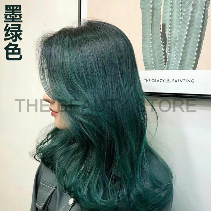 Hair Color Dye Cream 0/22 Blackis Green 100ML | Lazada