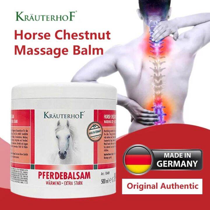 Authentic Krauterhof Horse Chestnut Massage Balm Gel Textured Balm Plant Formulated Non Greasy