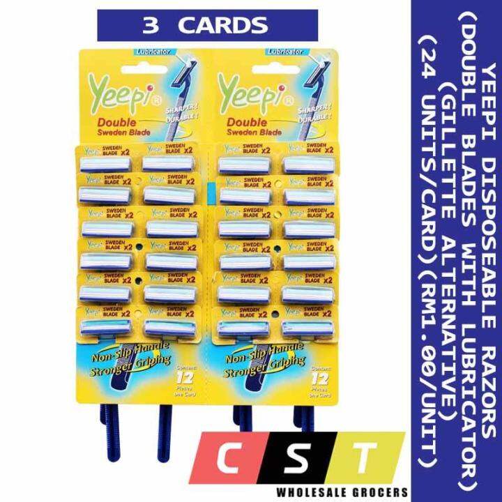 YEEPI 8200 Disposable Razors (Double Blades with Lubricator)(Gillette