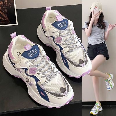 2023 Summer New Korean Edition INS Fashion Casual Womens Shoes Versatile Thick Sole Sports Shoes Student Board Shoes