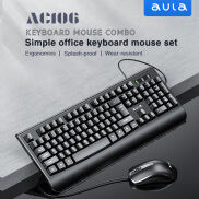 AULA AC106 Keyboard and Mouse Set 104 Key Gaming Keyboard USB Plug and