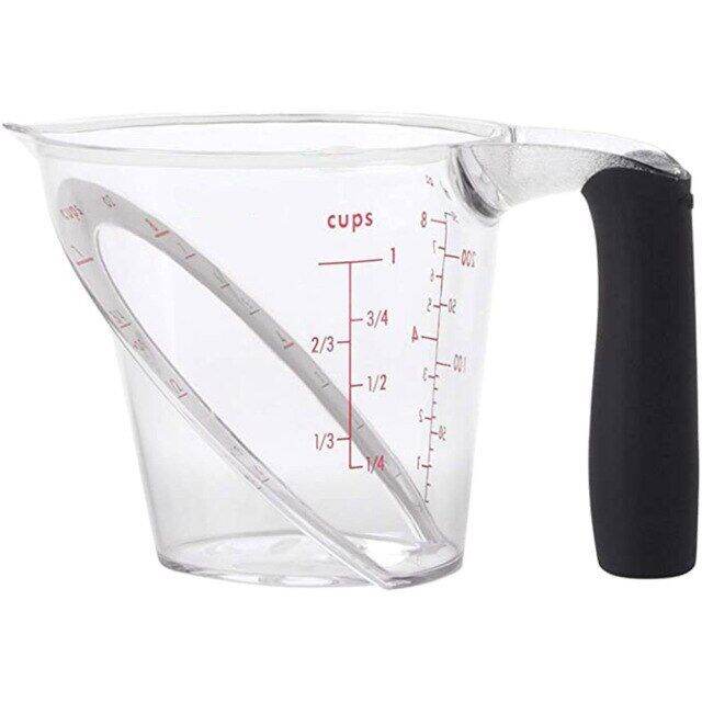 Clear Plastic Measuring Cup Microwave Dishwasher Angled Cups Cup