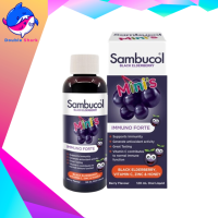 Sambucol Black Elderberry Minis Liquid 120 ml. แซมบูคอล แบล็ค เอลเดอร์เบอร์รี่ มินิส์ ชนิดน้ำ 120 มล. (ผลิตภัณฑ์เสริมอาหาร) สำหรับเด็กและผู้ใหญ่