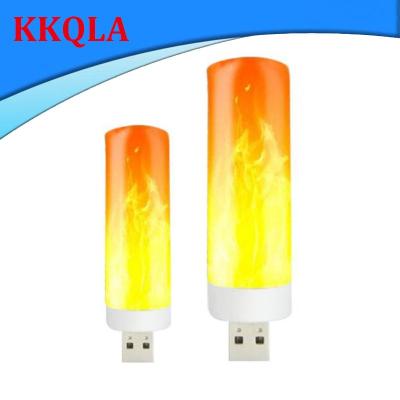 QKKQLA Protable USB 5V Effect night Light lamp LED Flame Flashing Candle Book Lamp for party Lighting