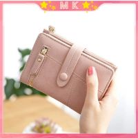 COD KKW MALL Womens Short Wallet Multi-function Leather Wallets Multi-card Purse Ladies Wallet Fashion Classic Wallet Woman Short Dompet Perempuan