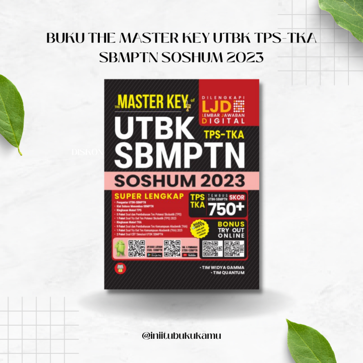 Buku The Master Key Utbk Tps Tka Sbmptn Soshum 2023 Lazada Indonesia