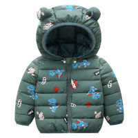 Girls Coats Boy Clothes Children Baby Infant Cotton-padded Jacket Ears Coat Animal Print Baby Boy Coat Girls Winter Jackets