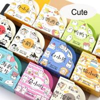 ☄✻✐ 1 Roll Cute Penguin Dog Cat Panda Paper Tape Hand Account DIY Label Stickers Photo Album Decoration