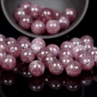 【YF】▽﹍◙  Pouple Lepidolite Stone Round Loose Spacer Beads Jewelry Making 6/8/10/12mm