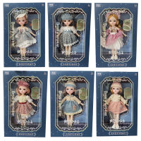 12 Inch 31cm Bjd Doll 23 Movable Joints 16 Makeup Dress Up 3D Eyes for Baby Girls Birthday Gift New