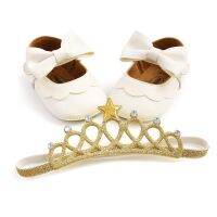 Baby Casual Shoes Infant Toddler Bowknot Non-slip Rubber Soft-Sole Flat Anti-slip PU Leather Toddler First Walker Newborn