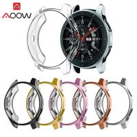 ☌♨ Soft Ultra-thin TPU เคสสำหรับ Samsung Galaxy Watch 42mm 46mm Protector Cover Shell แถบป้องกันเต็มรูปแบบสำหรับ Gear S3