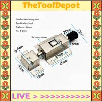 TheToolDepot สแตนเลสระบบรักษาความปลอดภัยอัตโนมัติหน้าต่างล็อคประตูสปริงโหลดสลักกลอนประตูสลักประตูอัตโนมัติแบบกดสลักด้วยสกรู