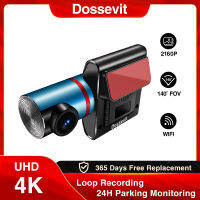 Dossevit กล้องรถชน2160P HD การมองเห็นได้ในเวลากลางคืน Mini Wifi Car DVR Android 4K กล้องคู่24H จอดรถอุปกรณ์บันทึกสัญญาณ Dash Board