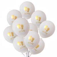 【DT】hot！ 10pcs 10inch Oh Baby Printed Balloons Feet Pattern for Kid Birthday Decoration Boy shower Supplies