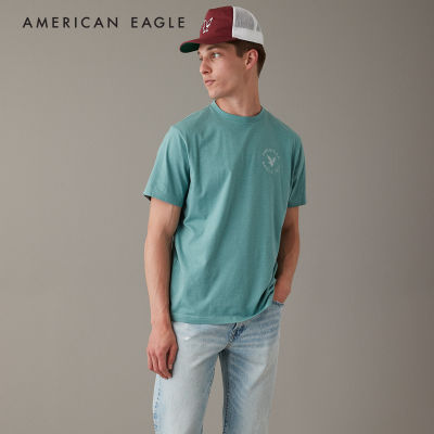 American Eagle Super Soft Logo Graphic T-Shirt เสื้อยืด ผู้ชาย โลโก้ กราฟฟิค (NMTS 017-3110-353)