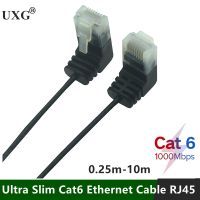 Cat6 Ethernet Cable RJ45 90 Degree Up Down Angle UTP Network Cable Patch Cord Cat6a Lan Cables for Laptop Router RJ45