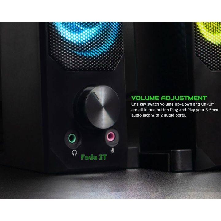 ลำโพงคอม-ega-type-s3-speaker-ลำโพง-มีไฟ-rgb-ระบบเสียง-stereo-ใช้งานง่าย