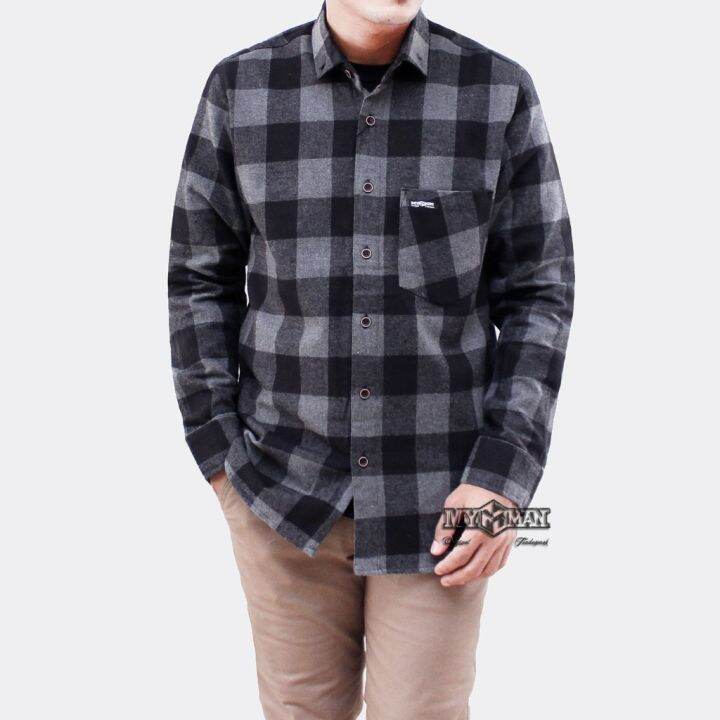 Kemeja Flanel Pria Lengan panjang Exclusive Baju Kemeja Flanel Cowok