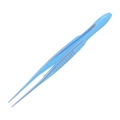 Ophthalmic Ultrafine Toothed Sweezers Titanium Mcpherson Tying Forcep With 4.5Mm Tying Platform Ophthalmic Instrument 108Mm Long